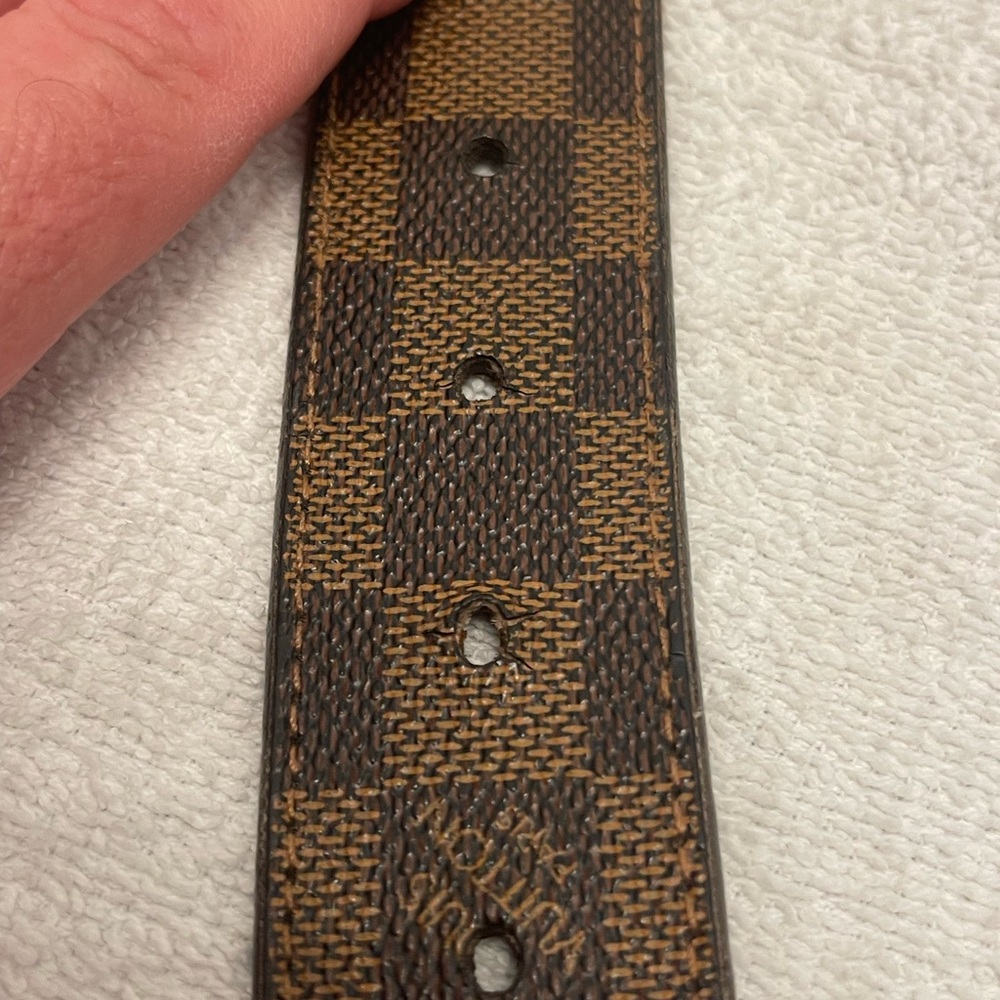 Louis Vuitton luxury Damier Santur Inventeur Men’s Belt - Picture 8 of 8